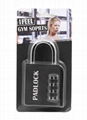 Combination Lock 4 Digit Outdoor Waterproof Padlock for School Gym Locker, Sport