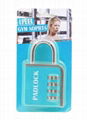 Combination Lock 4 Digit Outdoor Waterproof Padlock for School Gym Locker, Sport 4