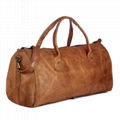 Leather Duffle Gym Bag