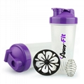 BPA Free 500ml protein shaker bottle sports bottle with blender filter