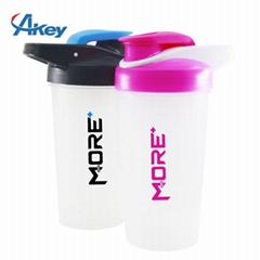 600ml Protein Powder Shaker Cup Portable PP Water Bottle