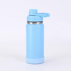 650ml Capacity Leakproof Twist on Lid Slim Insulated Steel Water Bottle