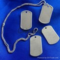 Stainless steel roll edge military tags