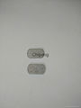 Stainless steel roll edge military tags