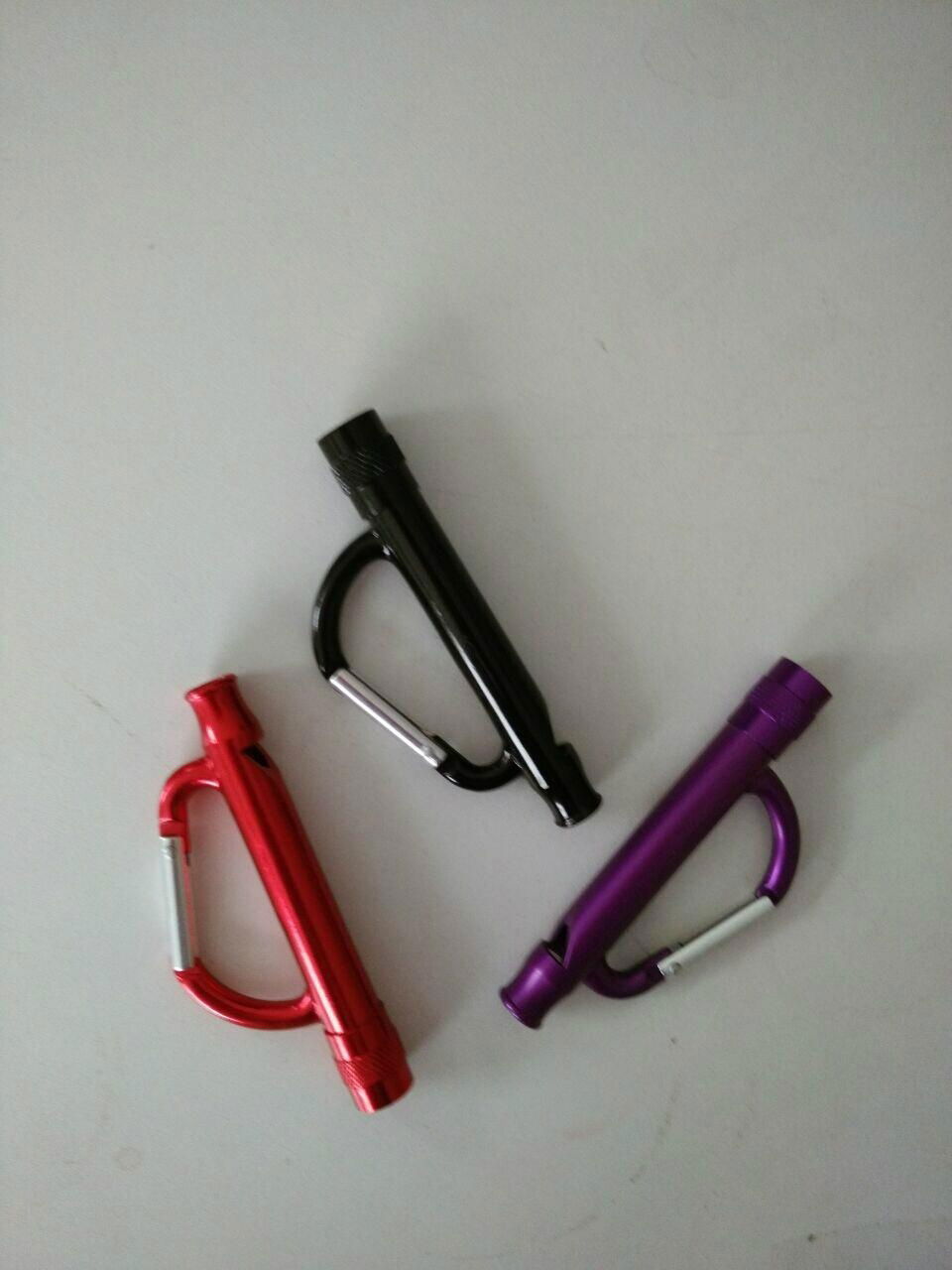 LED light whistle carabiner