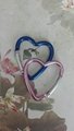 Medium peach heart design keychain 1607249