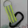 Carabiner to reflective stripe strap keychain 1608001