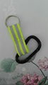 Carabiner to reflective stripe strap keychain 1608001