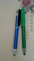 Plastic ball pen with colorful grip Mobile phone bracket touch screen ball pen