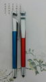 Plastic ball pen with colorful grip Mobile phone bracket touch screen ball pen