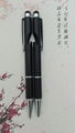 Plastic ball pen with white barrel,colorful clip