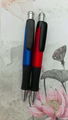 Plastic ball pen with white barrel,colorful clip