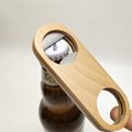Wooden Cover Speed Stainless Steel Bottle Opener 1613812