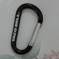 Factory wholesale 4cm 5cm 6cm 7cm 8cm flat carabiner as bag part or keychain 