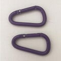 Factory 4cm 5cm 6cm 7cm 8cm  round carabiner colorful full paint keychain 