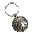 wheel spinning zinc alloy keychain 1610002
