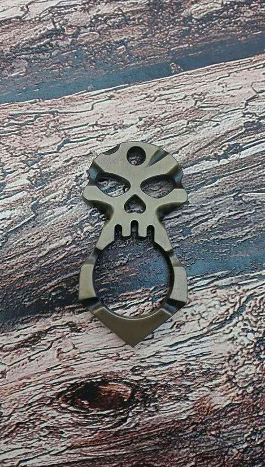 Skull ring shape awl shape ghost ring  design Kubaton keychain 2