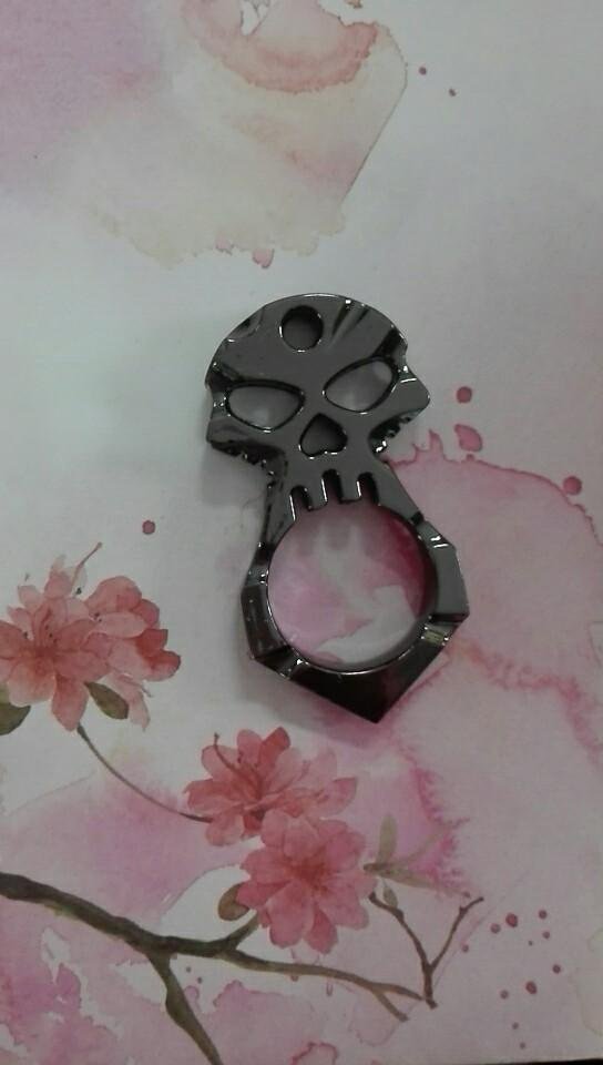 Skull ring shape awl shape ghost ring  design Kubaton keychain 5