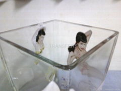 water-slide decal paper transfer two way view glass crystal surface 