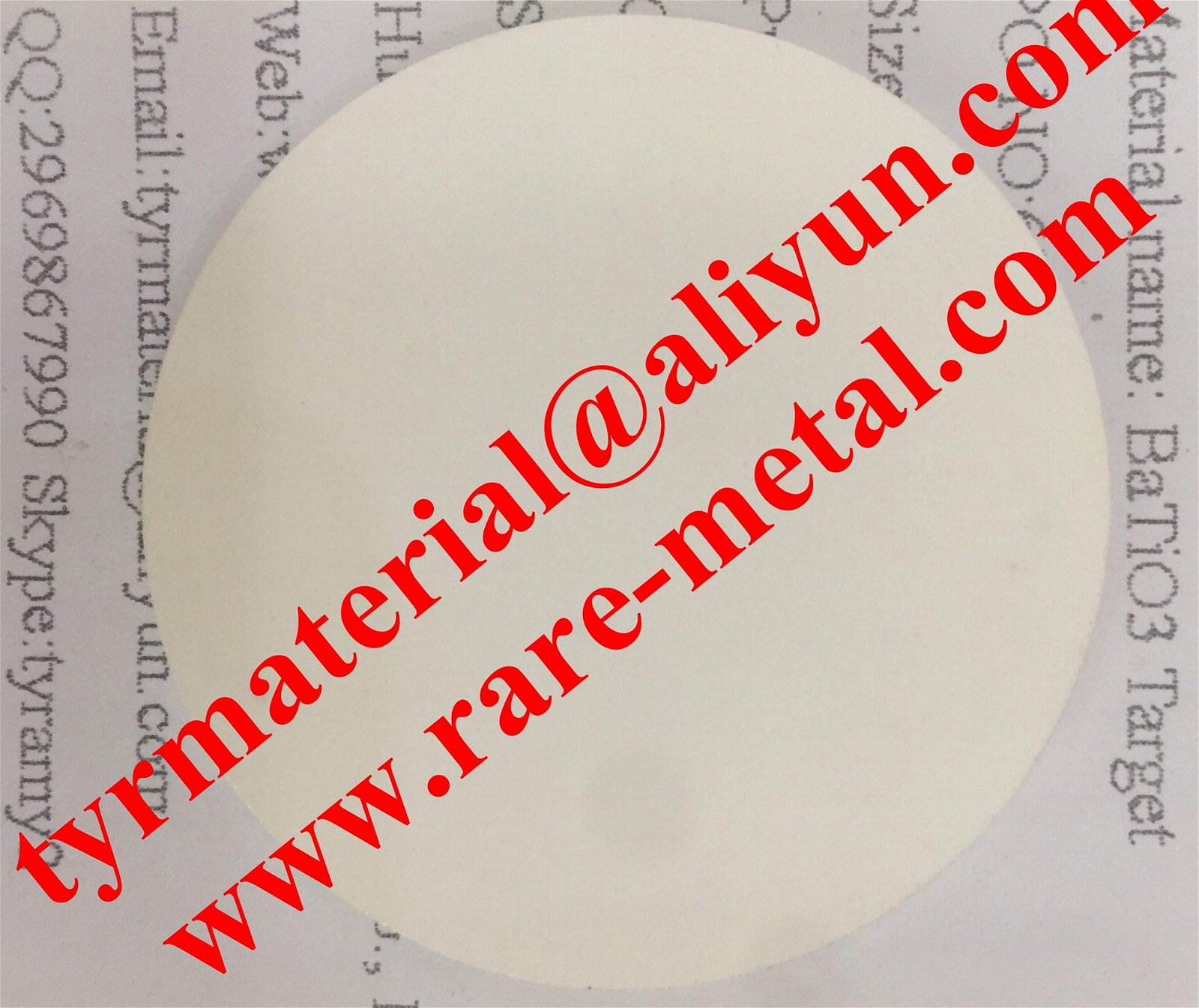Barium titanate BaTiO3 sputtering target CAS: 12047-27-7 