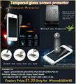 Manufacturer~ High quality Tempered Glass Film for iPhone4,4S Screen Protector  2