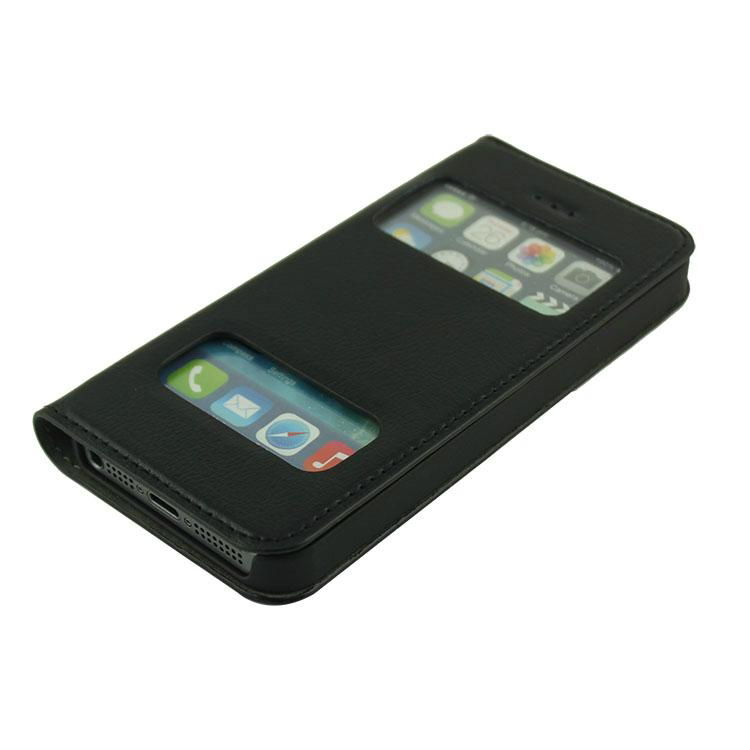 Popular Genuine Leather Case for iPhone5/5s Stand Flip Leather Case