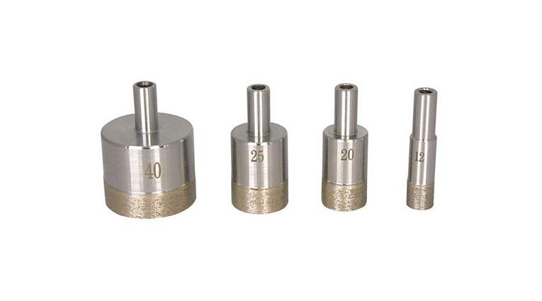 straight shank bronze sintered diamond glass drill bits 2