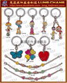 Character shape metal key ring