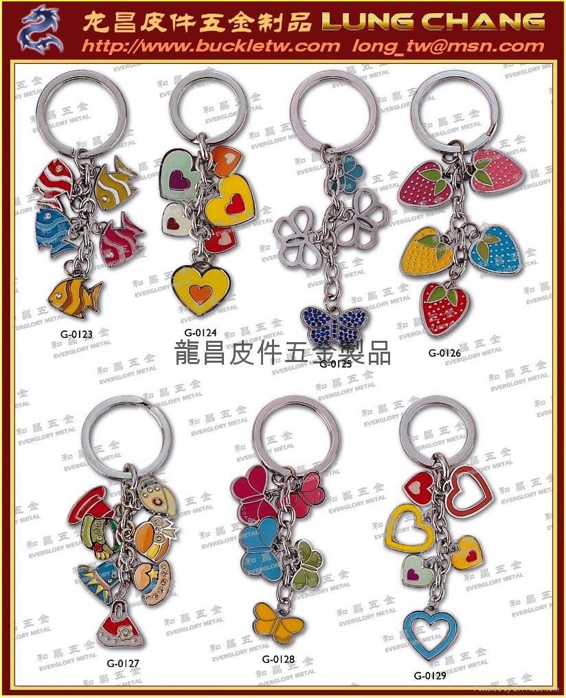 Character shape metal key ring accessories 2