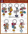 Character shape metal key ring accessories