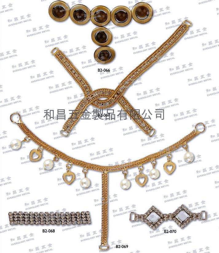 Rhinestone chain clothing and footwear hardware accessories 4