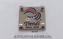 Rivet metal nameplate