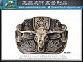 Vintage goat head metal buckle