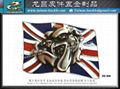 British flag bulldog Metal belt buckle 1