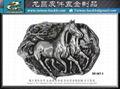 Western Cowboy Native American Vintage Horse Belt Buckle  1