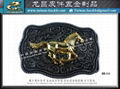 Western style vintage knight belt buckle