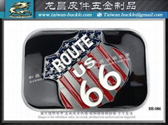 西部牛仔 ROUTE US66公路 皮带扣