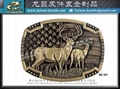 Western cowboy ROUTE US66 road belt buckle