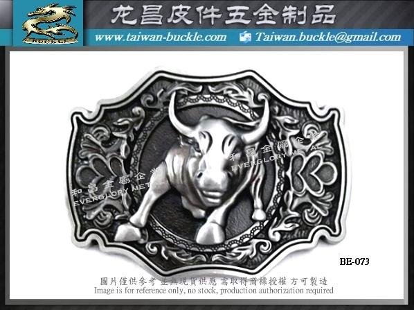 New Men Western Belt Buckle Silver Metal Cowboy Bison Buffalo Ox Bling Turquoise 3
