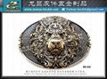 Belt buckle King Lion, Animal solid belt buckle, lion head on the belt buckle