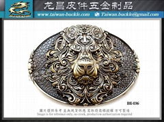 Belt buckle King Lion, Animal solid belt buckle, lion head on the belt buckle