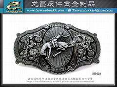 Rodeo horse cowboy filigree Belt Buckle