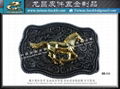  Western cowboy Metal carriage belt buckle