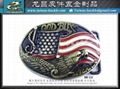 American flag eagle belt buckle