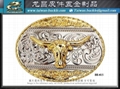 Western style wild boar Metal belt buckle 8