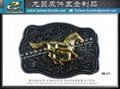 Western style wild boar Metal belt buckle 13