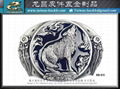  Wolf howling metal buckle