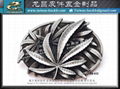 European and American style hemp leaf metal buckle