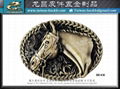 Pattern war horse metal buckle