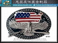 American flag eagle shotgun metal buckle